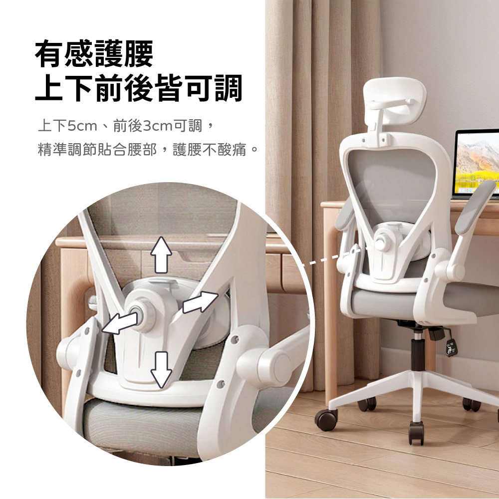 人體工學透氣辦公椅